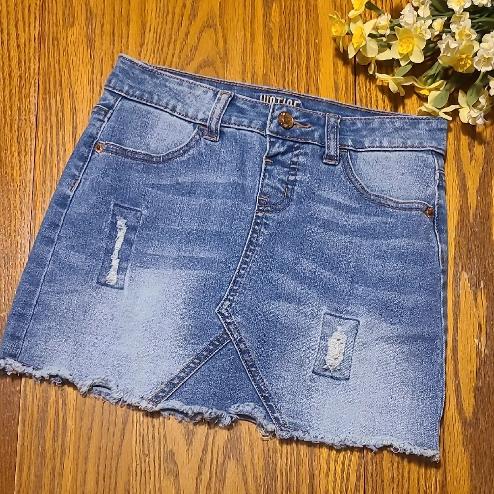 Justice Blue Denim Skirt - Girl's 10